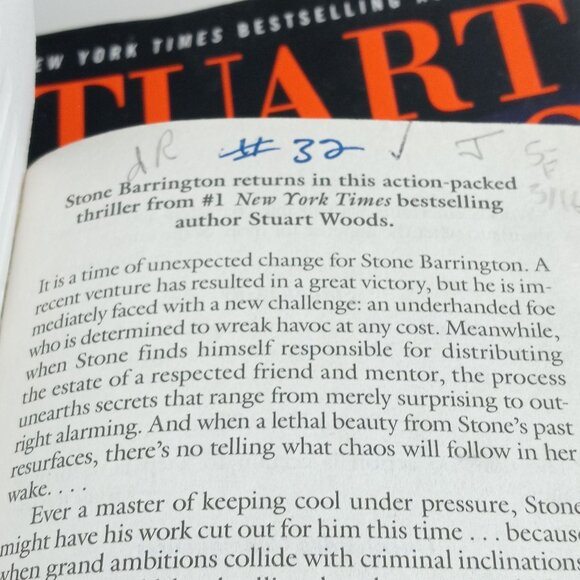 Mystery Books Stone Barrington Series Stuart Woods Lot of Four Thriller Suspense - Picture 8 of 8